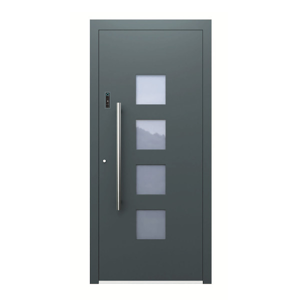 Aluminium Haustüre SmartTech AS-66 in RAL 7016 Anthrazit